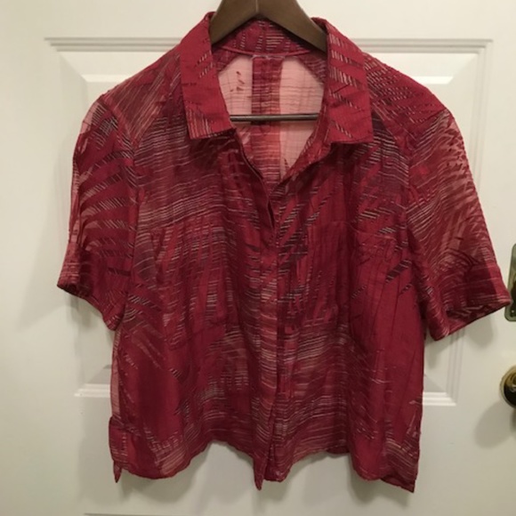 Wine coloured Anthropolgie blouse - Picture 1 of 5